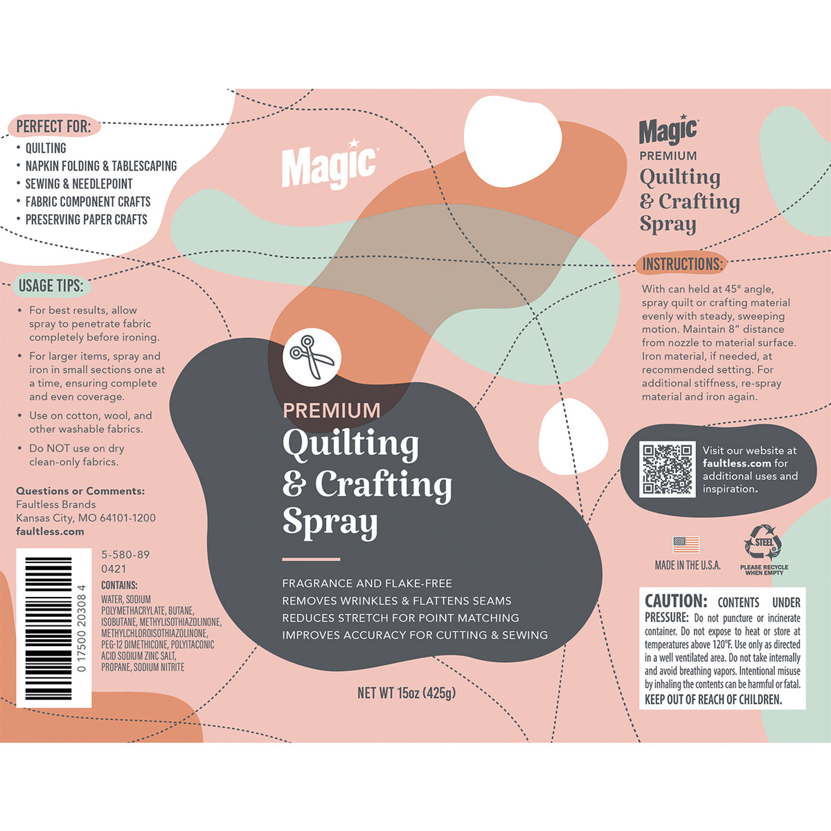  MAGIC Premium Quilting & Crafting Spray Bottle – Fabric Spray  for Cutting, Creasing, & Sewing – Best Press Spray Starch for Quilting to  Flatten Seams & Wrinkles – Wrinkle Spray (16oz