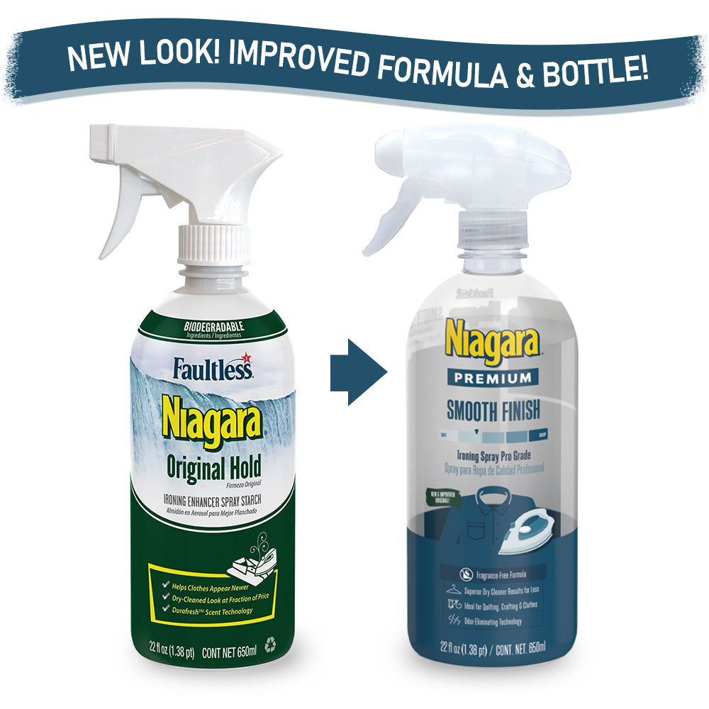 Niagara Spray Starch (22 Oz, 6 Pack) Trigger Pump Liquid Starch for  Ironing, Non-Aerosol Spray on Starch, Reduces Ironing