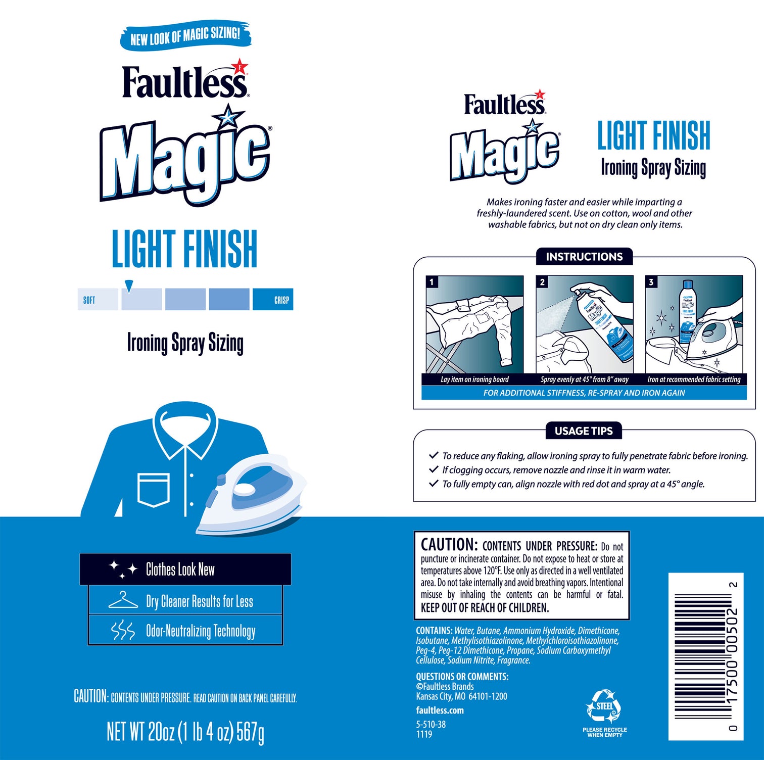Magic Sizing Light Body Ironing Spray – Faultless Brands