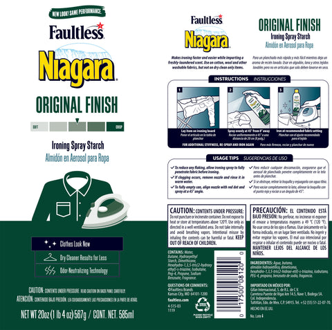 Niagara Original Ironing Spray Starch – Faultless Brands